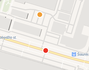 Žemėlapis su objektais