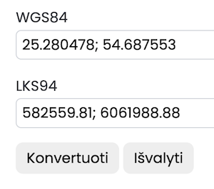 Koordinaciu konvertavimas